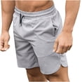 thumbnail image 1 of Pantalones cortos deportivos transpirables sólidos para hombre, pantalones de entrenamiento para correr de secado rápido, pantalones de cinco puntos Pompotops oipoqjl40418, 1 of 5