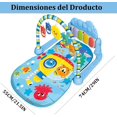 thumbnail image 2 of Baby Gym Musical, Gimnasio de Actividades para Bebés con Piano y Juguetes, Tapete Musical con Juegos, Diseños Divertidos (Azul), 2 of 5