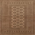 thumbnail image 1 of Ahgly Company Machine Washable Indoor Square Traditional Saddle Brown Area Rugs, 4' Square, 1 of 7
