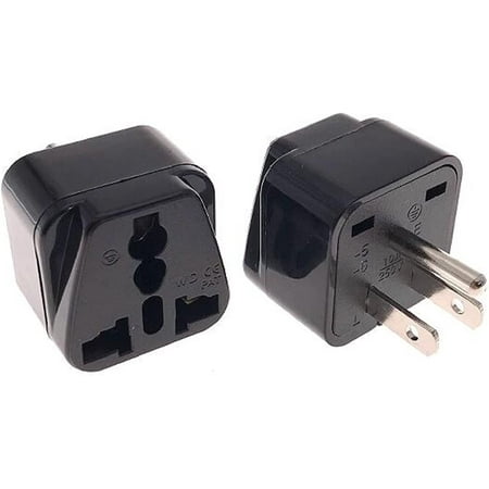 

tekit Universal Plug Adapter NEMA 5-15P 110-250V 15A Universal World to North American US 3-Pin NEMA5-15P Electrical Plug Adapter Converter (5-15P Black) WD5