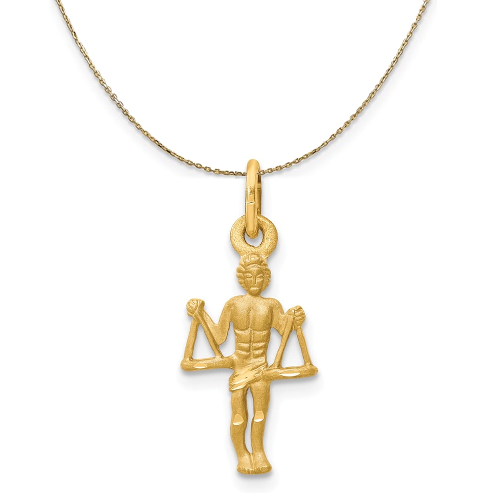 14k Yellow Gold Libra the Scale Zodiac 