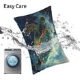 thumbnail image 5 of KLL Surfing Turtle Pillow Covers Envelope Closure,Super Soft and Cozy Fuzzy Fleece Pillow Case Cover (No pillow core） 16"x24", 5 of 5