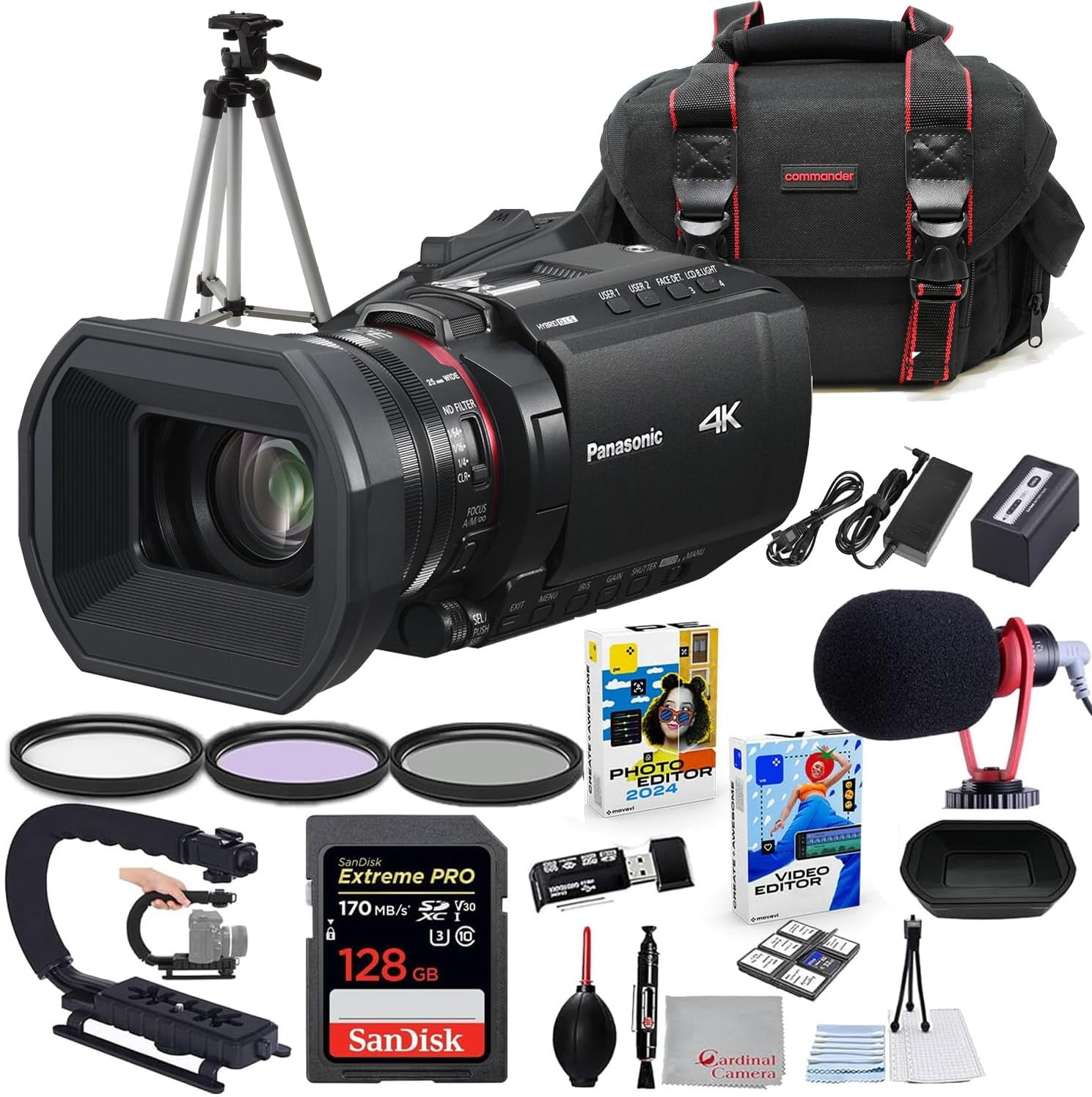 Panasonic X1500 4K Professional Small Video Camera Camcorder with