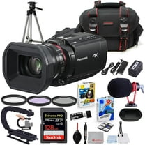Panasonic HC-X1200 UHD 4K HDMI Camcorder with 24x Zoom Bundle   Accessory Package Including 128GB Extreme Pro Memory, HD Filters, Carry Bag, Editing Software Package & More (22 Items)