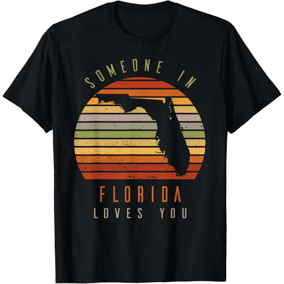 Someone In Florida Loves You Vintage State Retro Mens T-Shirt