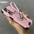 thumbnail image 2 of Armor Ring Stand Holder Slide Window Magnetic with Wrist Strap Phone Case for iPhone 16 15 Pro Max 13 12 11 14 Plus Bumper Cover Red For iPhone 15 Plus, 2 of 6