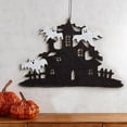 thumbnail image 2 of Halloween Pendaison Signe Non-Tissé Porte Effrayante Suspendu Prop Porte d'Entrée Décoration, 2 of 6