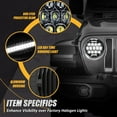 thumbnail image 3 of NUVISION LIGHTING NVL-HL-003 Nuvision For 1997 to 2018 Jeep Wrangler/Wrangler JK TJ LJ CJ 2Pcs 7 inches LED DRL Bug Eye Projector Black Housing Headlights 14, 3 of 6