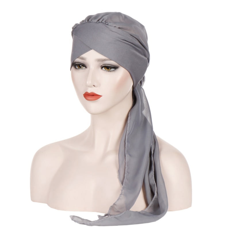 Women Beanie Turban Hat Chemo Cap Hair Loss Wrapscarf Bonnet Muslim Hijab 