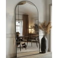 thumbnail image 3 of Antok 68"x 26" Arched Full Length Mirror Standing Floor Mirror Stand Up Mirror, Black Frame, 3 of 7