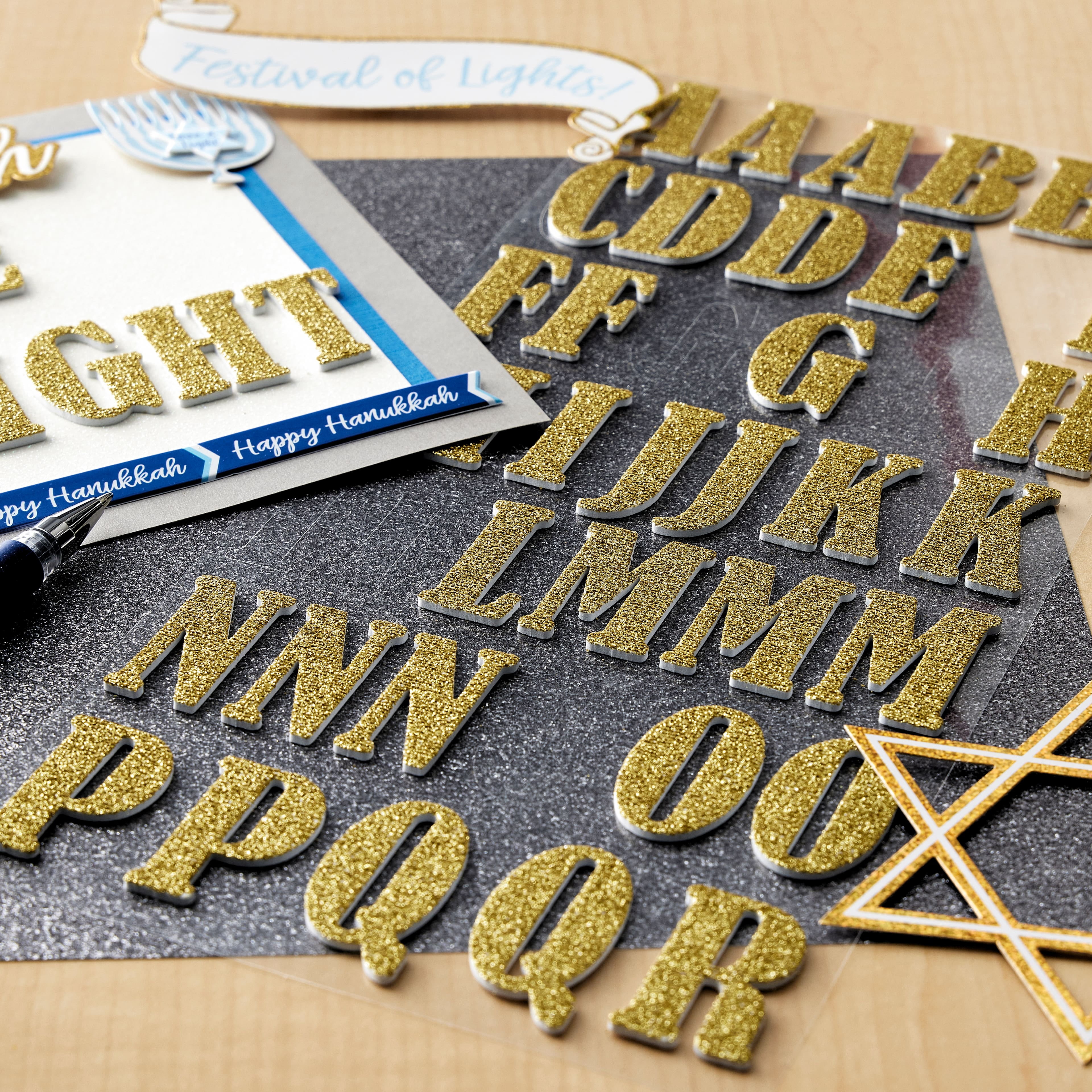 Recollections Bernhard Gold Glitter Alphabet Foam Stickers, 12 Packs: 85 ct. (1,020 total)