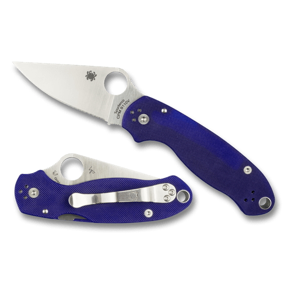 Spyderco Para 3 Compression Lock Knife Dark Blue G-10 (3&quot; Satin S110V) C223GPDBL