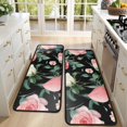 thumbnail image 4 of Kitchen Rugs Sets Of 2,Pioneer Flower Floral Print Pattern Anti Fatigue Kitchen Mat Rugs Non Slip Washable,Decorative Kitchen Floor Mats for Kitchen,Sink,Laundry,17"x47"+17"x47", 4 of 5