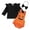 Black, variant on mgoYE Newborn Halloween Baby Girls Outfit Fly Long Sleeve Ribbed Top Pumpkin Ghost Printing Suspender Romper Headwear