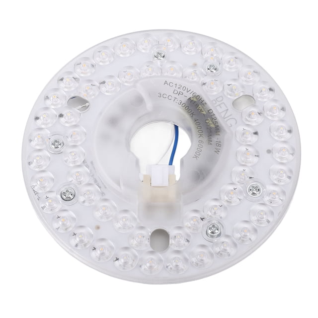 Reemplazo de Luz LED Del Ventilador de Techo de 6.3 Pulgadas, 3CCT 3000K 4000K 6000K 18W 3 Color Kit de Modernizaciód LED DE DOBL