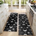 thumbnail image 4 of Kitchen Rugs Sets Of 2,Black Moon Skull Pattern Anti Fatigue Kitchen Mat Rugs Non Slip Washable,Decorative Kitchen Floor Mats for Kitchen,Sink,Laundry,17"X47", 4 of 5