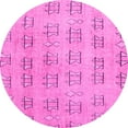 thumbnail image 1 of Ahgly Company Indoor Round Abstract Pink Modern Area Rugs, 5' Round, 1 of 4