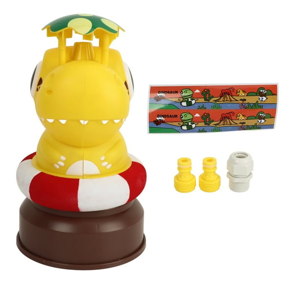 Dino Base Sprinkler for Outdoor Fun - EU Plug - Yellow Water-Spinning Rocket Toy