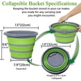 thumbnail image 4 of Foldable bucket with 3-in-1 car washing gloves, microfiber glove sponge, 10L (2.6 gallons), 4 of 6