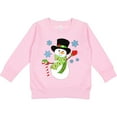 thumbnail image 2 of Inktastic Christmas Snowman in Top Hat with Candy Cane Toddler Sweatshirt, 2 of 4