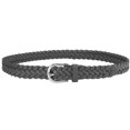 thumbnail image 6 of Falari Women's Leather Braided Belt Stainless Steel Buckle 6007 Dark Gray Medium, 6 of 7