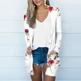 thumbnail image 2 of Meichang Womens Cardigan Sweaters Open Front Cardigan Floral Print Long Sleeve Kimono Cardigans Casual Loose Fit Fall Cover Ups with Pockets, 2 of 5