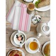 thumbnail image 4 of Pink Gray Stripes Kitchen Dish Towels for Drying Dishes Set of 3, Chic Modern Abstract Vertical Lines Waffle Weave Microfiber Hand Tea Bathroom Towels Quick Dry & Absorbent Towel 15.7x23.6, 4 of 7