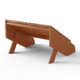 thumbnail image 5 of WestinTrends Riviera Modern HDPE Plastic Folding Patio Adirondack Ottoman, Teak, 5 of 9