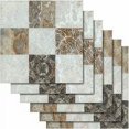 thumbnail image 1 of 30 piezas de pegatinas autoadhesivas impermeables para azulejos, pegatinas de mármol para azulejos, decoración de pared autoadhesiva para cocina, baño, 20 x 20 cm (mármol), 1 of 5