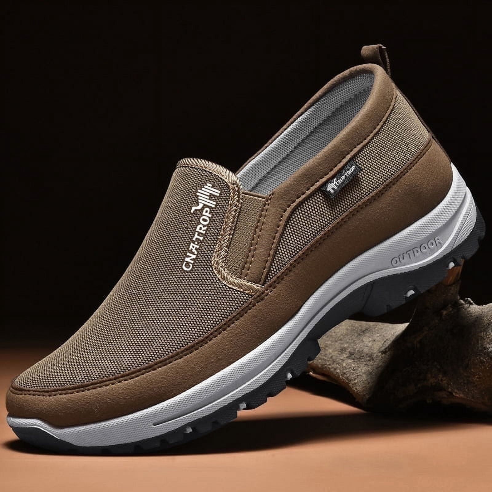 CNA.TROP Men's Slip on Casual Shoes Lightweight Breathable Anti-Slip Walking Shoes, Outdoor Hiking Shoes