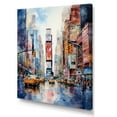thumbnail image 2 of Designart "New York Cityscape Times Square IV" Cityscapes Canvas Wall Art - Industrial Red New York Hallway Wall Art Decor, 2 of 6