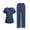 37# Dark Blue, variant on 2025 Medical Scrubs Uniform for Women - Tops & Straight Leg Pants with 8 Pockets, Soft Stretch, Easy Care Blue L