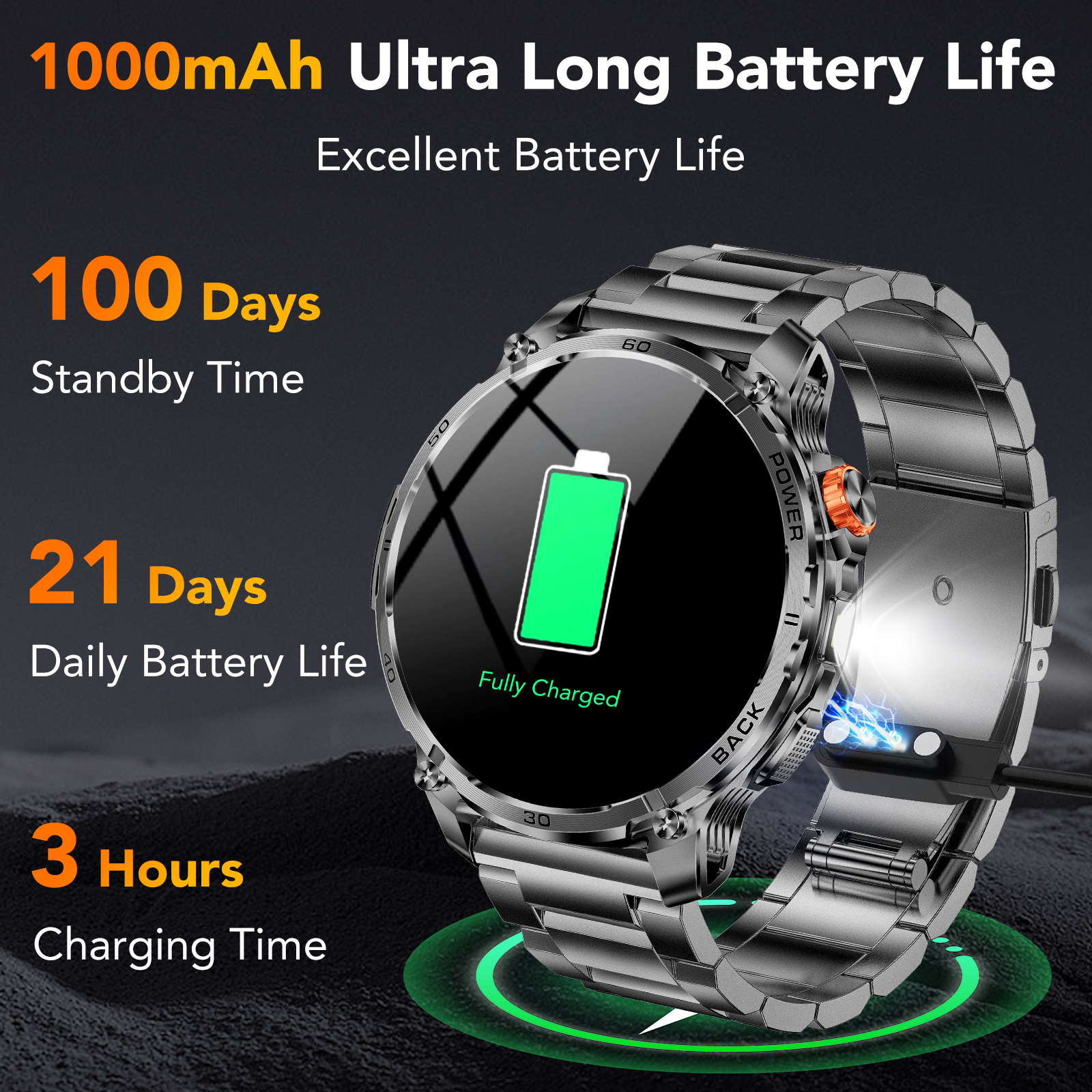 Tikland Smart Watch, 1.75" AMOLED, 120+ Sport Modes photo 4