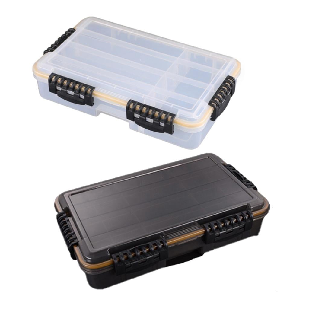 Yihuala Lure Storage Box Organizers with Adjustable Divider Fishing Tackle Box Clear Storage Tray Baits Separator