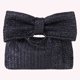 thumbnail image 4 of Bolso Tejido Paja Noche para Mujer Con Lazo Boda Fiesta Femenina, 4 of 5