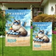 thumbnail image 4 of Ragdoll Hello Summer Beach Theme with Sunglasses and Tropical Cocktail Garden Flag 12x18in Double Sided Cat Lover Kitten Owner Gifts Idea Outdoor Decor - 00009, 4 of 5