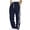 VZ174# Navy, variant on oqasdz Men's Pants Solid Color Winter Thermal Straight Leg Lightweight Sports Stretch Lined Trousers with Drawstring Casual Loose Fit Dailywear