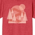 thumbnail image 2 of Adventure Society Pine Trees And Mountains Men's Heather Red T-Shirt-3XL, 2 of 4