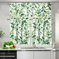 thumbnail image 4 of Green Leaf Kitchen Valance & Tier Set Spring Small Half Window Curtains 54" x 18" Decorative Cafe Window Treatment for Farmhouse Style, 4 of 4
