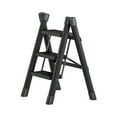 thumbnail image 3 of Folding Ladder Space Saving Non Slip Thickened Foldable Black Folding Step Stool Three layers, 3 of 9