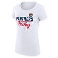 thumbnail image 2 of Women's G-III 4Her by Carl Banks White Florida Panthers Super-Slim Fit Lightweight Team Sport T-Shirt, 2 of 3