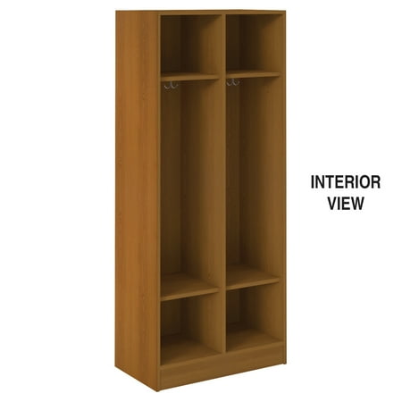 ID Systems Double Locker, 72" High with Locking Doors and Upper and Lower Shelves-30" D x 18" W x 72" H