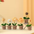 thumbnail image 6 of Complete Crochet Decoration Basic Tool Handmade Crocheting Craft DIY Make Your Own Doll Crocheted Planter for Needlework Kids Teens , Yellow, 6 of 9