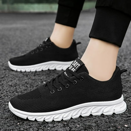 

PhoneSoap Fashion Summer And Autumn Men Sneakers Flat Mesh Breathable Comfortable Lace Up Casual Black