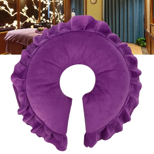 Detachable Soft Face Cushion, Face Pillow, Tight Stitching For Home Salon Massage Bed Purple