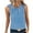 Blue, variant on WREESH Womens Fashion Lace Halter Tank Tops For Summer Round Neck Sleeveless Tops Casual Solid Color Loose Blouse Pullover Green