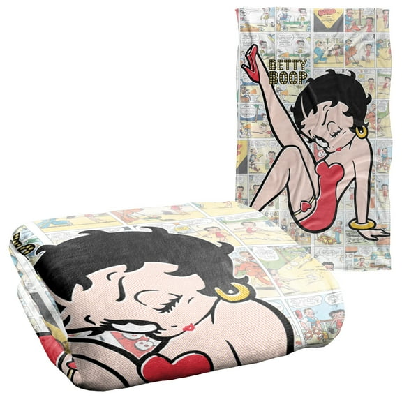 Betty Boop Vintage Strips Silky Touch Super Soft Throw Blanket 36" x 58"