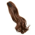 thumbnail image 2 of Sego Long Thick Jaw Claw Clip In Ponytail Hair Extensions Synthetic Fiber Curly Wavy Pony Tail Hairpieces for Women, 2 of 4