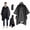 black, variant on Outdoor 3 In 1 Military Raincoat Hooded Sleeve Waterproof Rain Poncho Motorcycle Rain Cover Camping Hiking Travel Rainwear Tent