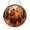 Acrylic 3.5 Inch, variant on Harvest Fluffy Brown Bear Suncatcher Round Ornament Wall Piece Decor